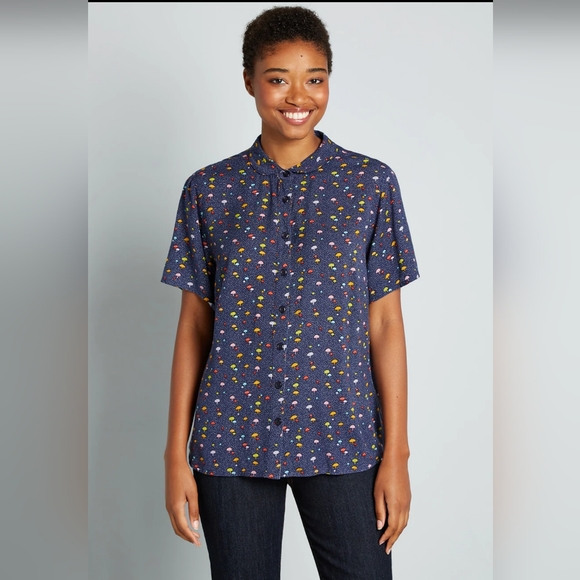 Modcloth Tops - NWT Peter Pan Collar Button-Up Top - 20/3X UK = 16/18/1X US see measurements